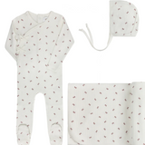 AURORA BOW PATTERN TAKE ME HOME SET (1M-6M)
