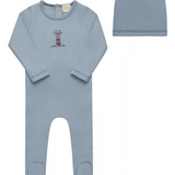 AURORA CROSS STITCH LIGHTHOUSE FOOTIE W/BEANIE (3M-9M)