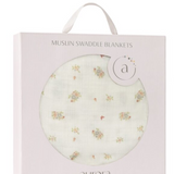 AURORA FLORAL PRINT MUSLIN SWADDLE (OS)