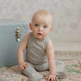 AURORA FLORAL RIB ROMPER (6M-24M)