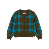 TINY COTTONS CHECK BLU CARDIGAN (2-14Y)