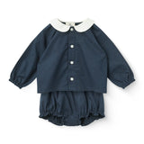 COPENHAGEN PLACKET BLOUSE W/BLOOMERS(9M-2Y)