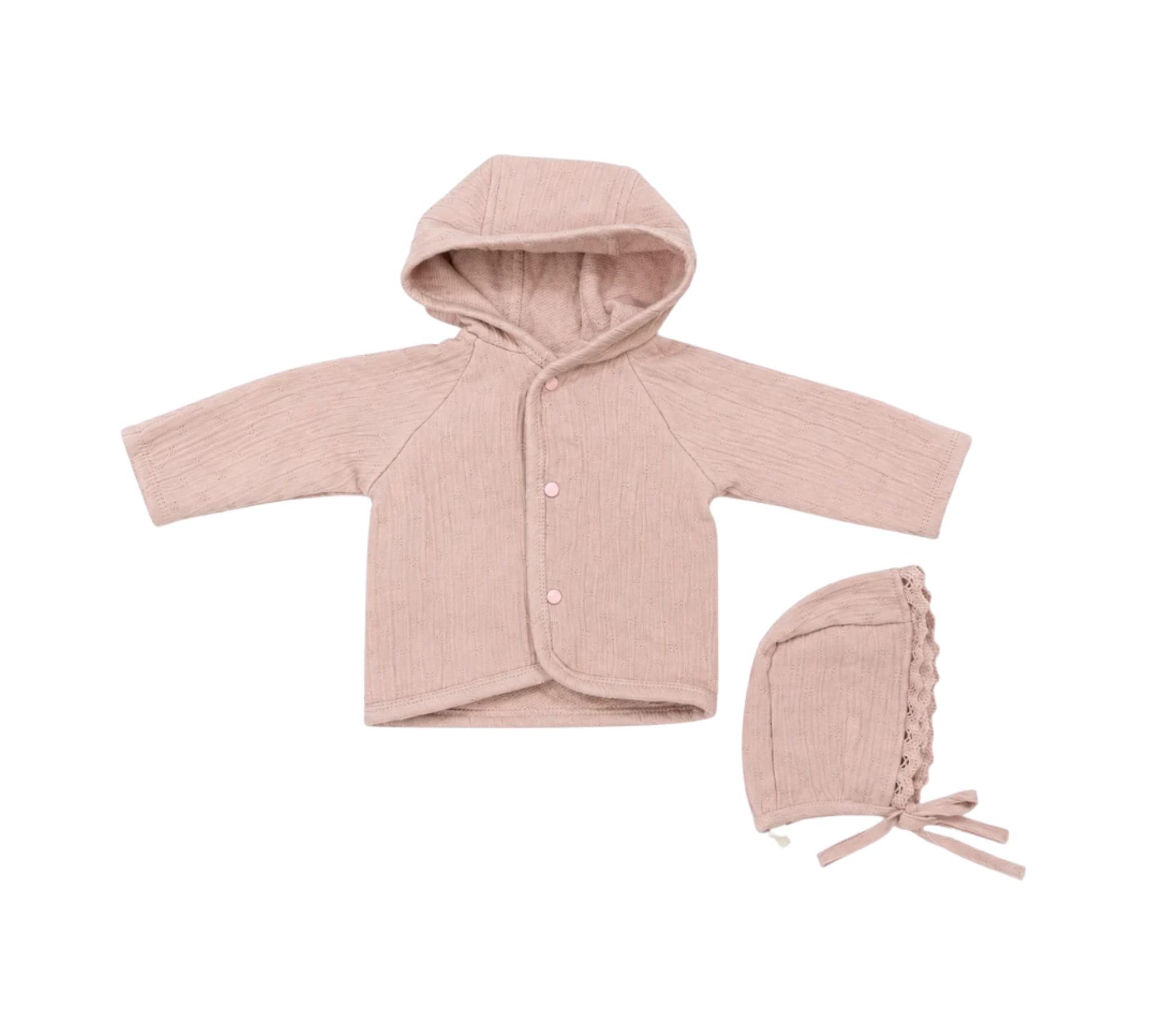 BEBE ORGANIC LUMI JACKET WITH BONNET (3M-9M)