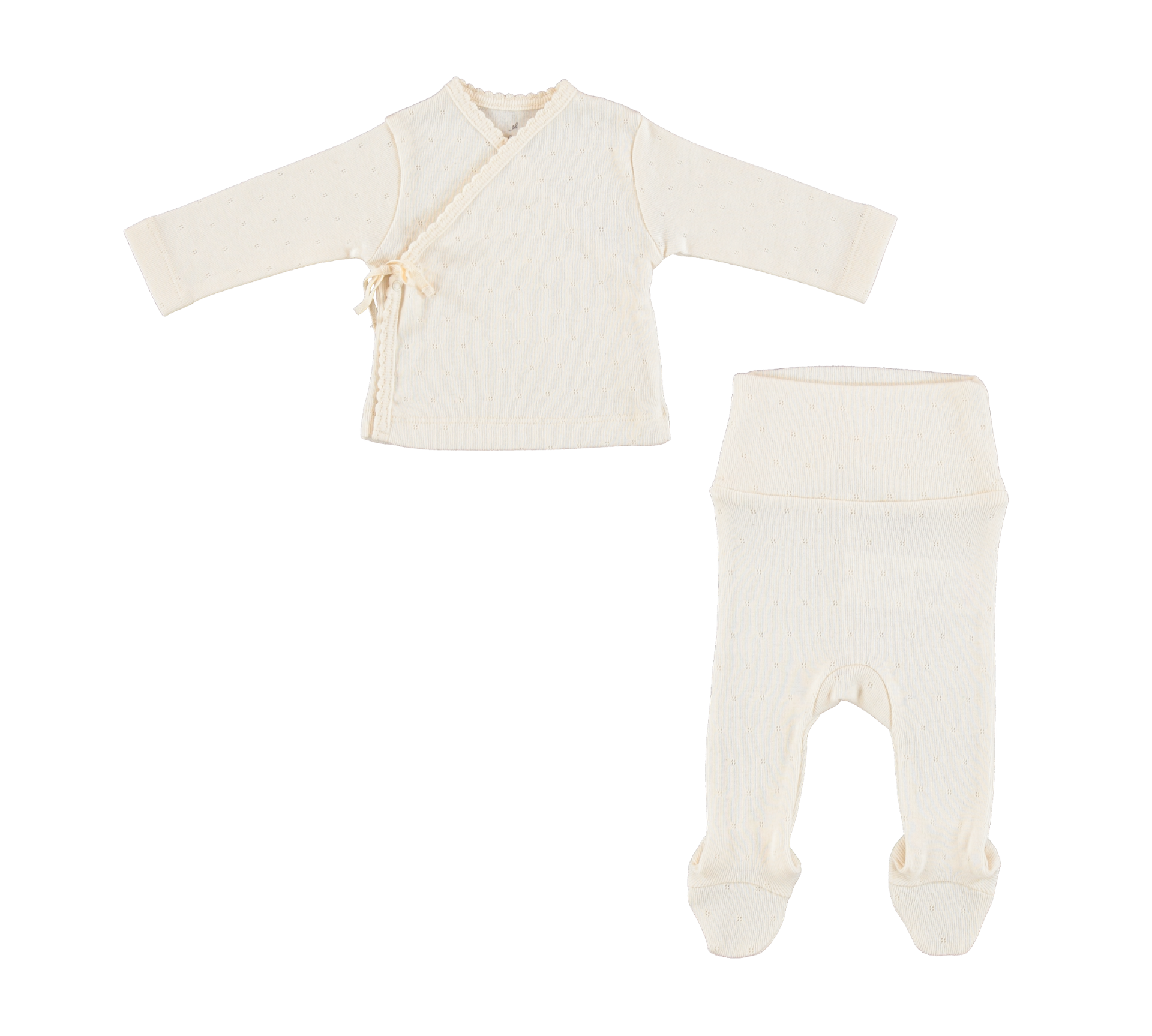BEBE ORGANIC BEBE WRAP TEE WITH FOOTED LEGGINGS (NB-6M)