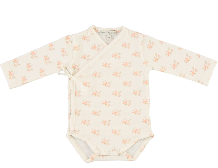 BEBE ORGANIC AURELE WRAP ONESIE (NB-6M)