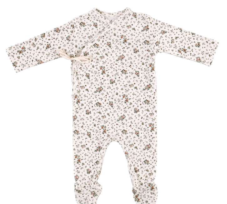 BEBE ORGANIC BLANCA WRAP OVERALL W/BONNET (NB-9M) – Klade