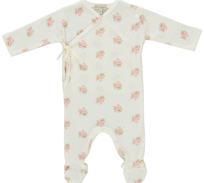 BEBE ORGANIC ESME WRAP OVERALL (NB-9M) - Klade Children's Boutique