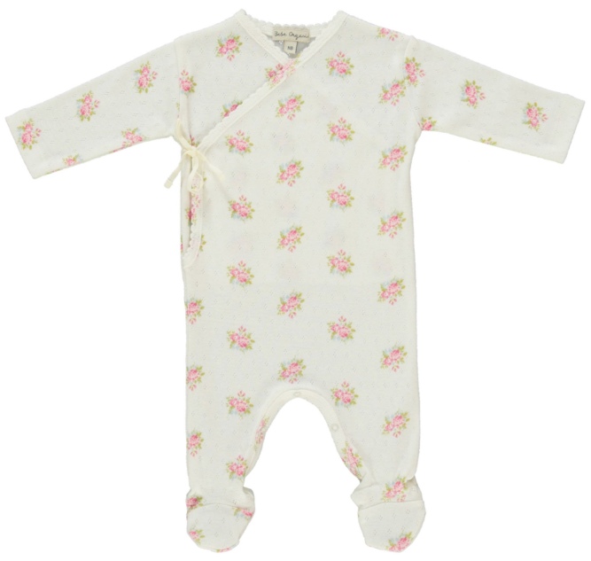 BEBE ORGANIC ESME WRAP OVERALL (NB-9M) - Klade Children's Boutique