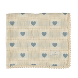 BEBE ORGANIC HEART BLANKET (OS)