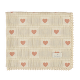 BEBE ORGANIC HEART BLANKET (OS)