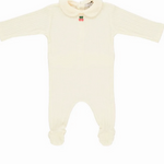 BEBE ORGANIC POINTELLE COLLAR OVERALL (3M-6M) - Klade Children's Boutique