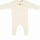 BEBE ORGANIC POINTELLE COLLAR OVERALL (3M-6M) - Klade Children's Boutique