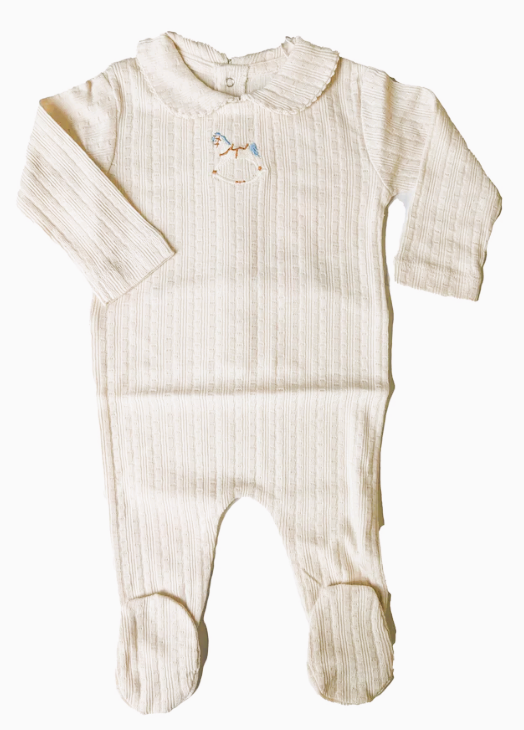 BEBE ORGANIC ROCKING HORSE OVERALL (NB-6M) - Klade Children's Boutique