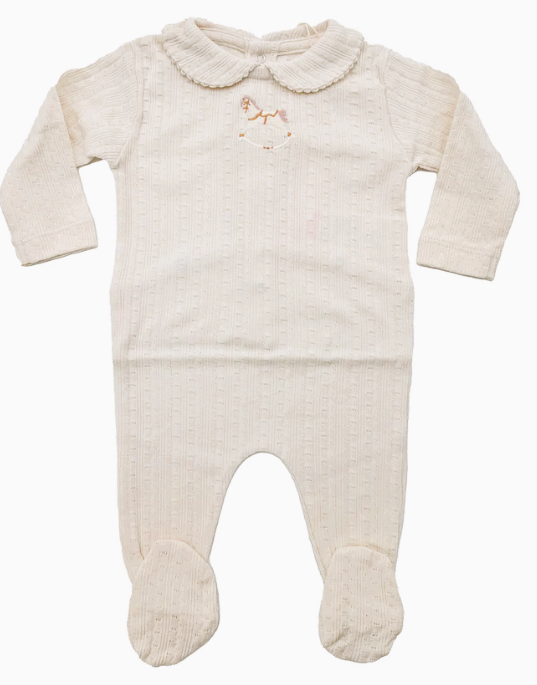 BEBE ORGANIC ROCKING HORSE OVERALL (NB-6M) - Klade Children's Boutique