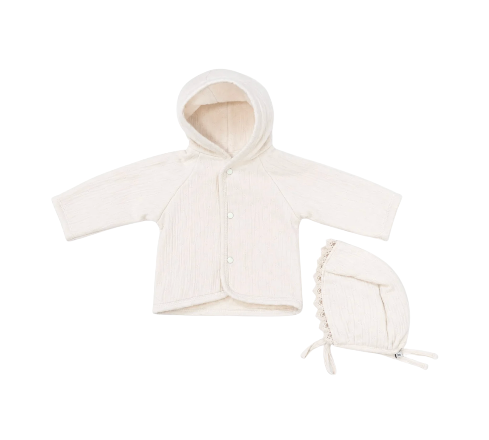 BEBE ORGANIC LUMI JACKET WITH BONNET (3M-9M)
