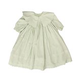 BELATI STRIPED SCALLOP COLLAR SLEEVED DRESS(2-16Y) - Klade Children's Boutique