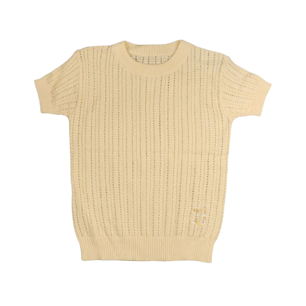 BELATI SHORT SLEEVE MARLED BRAIDED TOP (2-10Y) - Klade Children's Boutique
