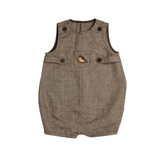 BELATI HERRINGBONE ROMPER W/POCKET DETAIL(1-3Y)