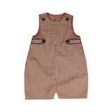 BELATI HOUNDSTOOTH SHORT OVERALL W/POCKET DETAIL (1-3Y)