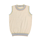 BELATI TEXTURED DOTS MULTICOLOR TRIM VEST (6-20Y)