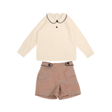 BELATI HOUNDSTOOTH SHORTS & SHIRT SET (1-4Y)