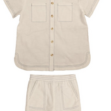 BELATI COLLARED SHIRT & SHORTS SET (2-6Y)