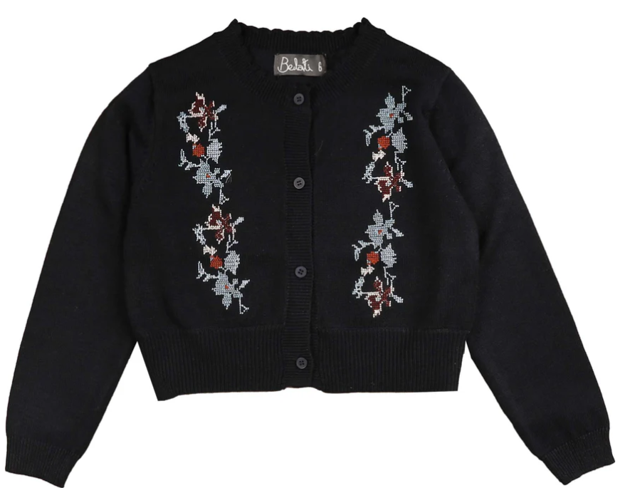 BELATI CROSS STITCH EMB CARDIGAN (2-20Y)