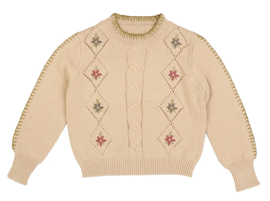 BELATI EMBROIDERED KNIT TOP(3-20Y)