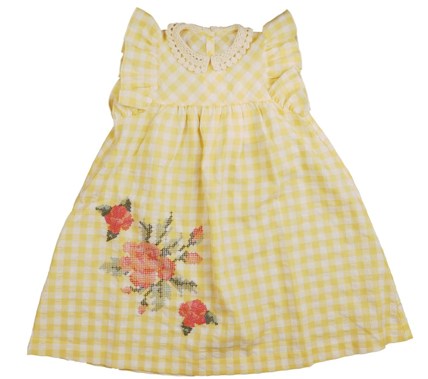 BELATI EMBROIDERY GINGHAM JUMPER (2-14Y)