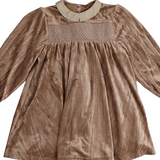 BELATI VELVET DRESS W/CUPRO COLLAR (2-12Y)
