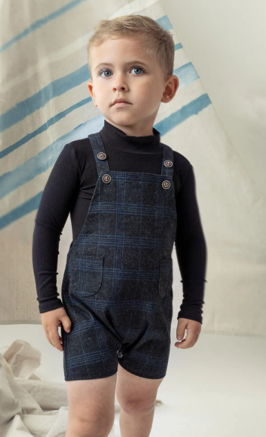 BELATI WOOL PLAID OVERALLS(12M-3Y)