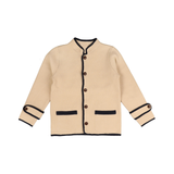 BELATI CONTRAST TRIM HIGH NECK KNIT JACKET (2-10Y)