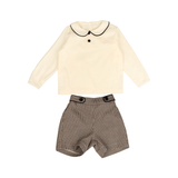 BELATI HOUNDSTOOTH SHORTS & SHIRT SET (1-4Y)