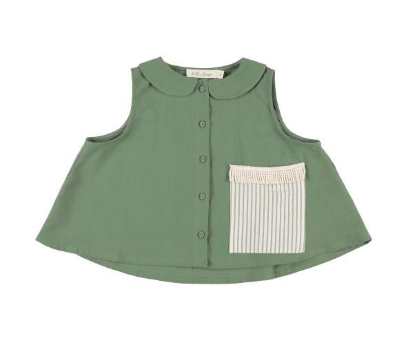 BELLA CHIARA BLOUSE WITH OVERSIZED POCKETS(10Y-S)