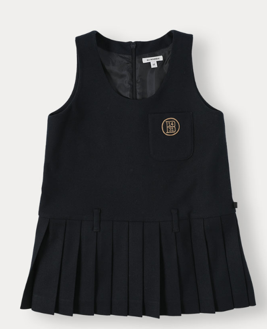 BENE BENE MARINE PLEATS WOOL DRESS (3T-8T)