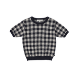 BENE BENE CHECK HALK KNIT TOP (3-8T)