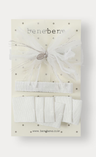 BENE BENE ROUCHE TULLE HAIR CLIP SET (OS)