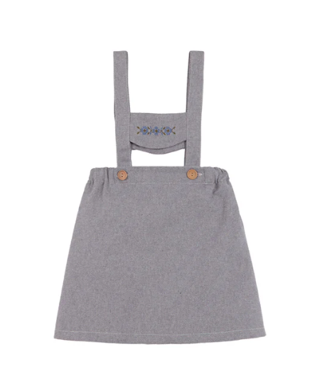 BIRINIT PETIT EMBROIDERED STRAP SKIRT(4-8Y)