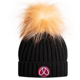 ELLABEE FOX FUR POM POM BEANIE (XS-M)