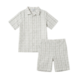 BLUMINT PLAID SHIRT WITH PULL ON SHORTS(2-5Y)