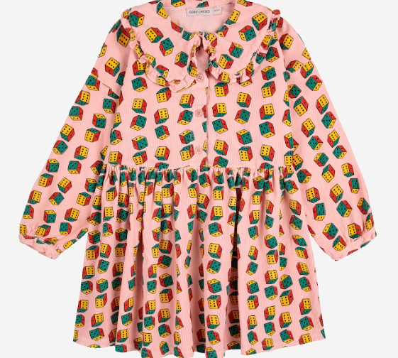 BOBO CHOSES DICES CORDUROY DRESS (2-11Y) - Klade Children's Boutique