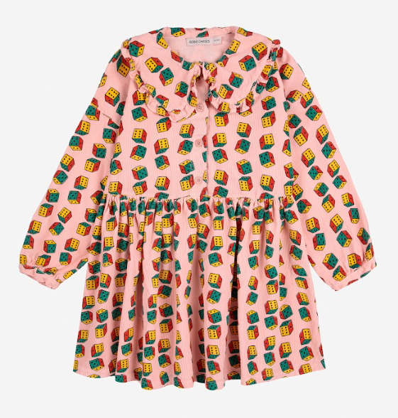 BOBO CHOSES DICES CORDUROY DRESS (2-11Y) - Klade Children's Boutique