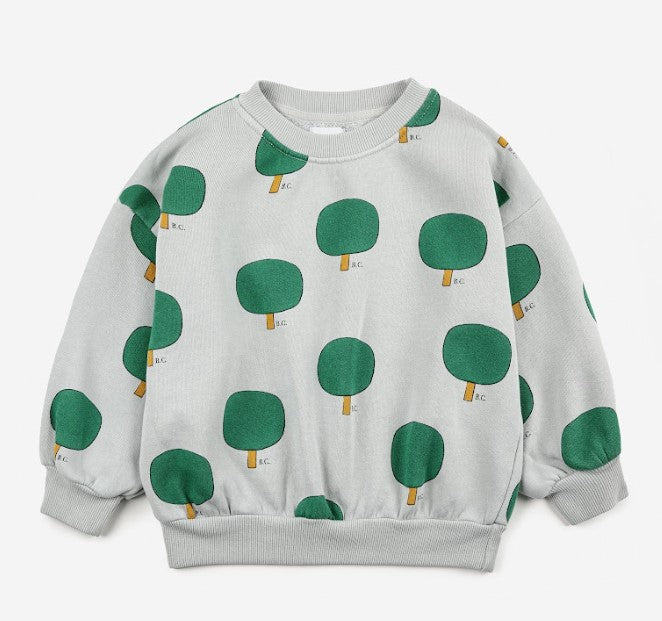 BOBO CHOSES GREEN TREE SWEATSHIRT (2-13Y)
