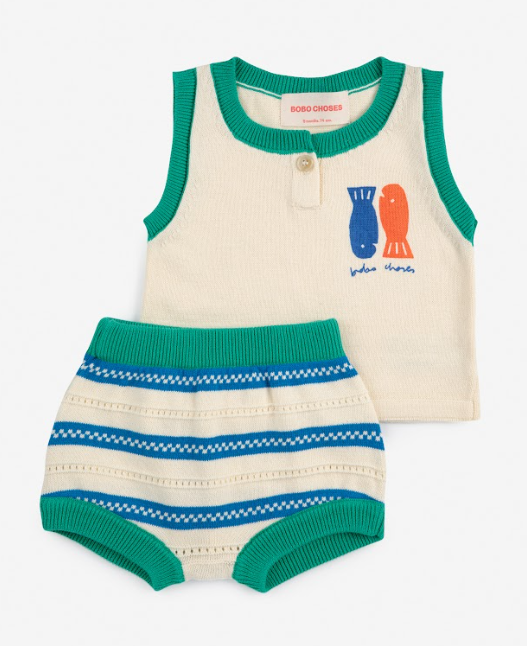 BOBO CHOSES LUCKY FISH KNITTED SET (6M-18M)