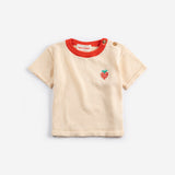 BOBO CHOSES STRAWBERRY KNIT TEE W/SHORTS(9M-24M)