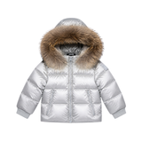 BOMBOOGIE HOODED FUR DOWN JACKET(6M-36M)