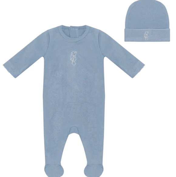 BUBANI TERRY BUNNY STRETCHIE W/HAT (1M-6M)