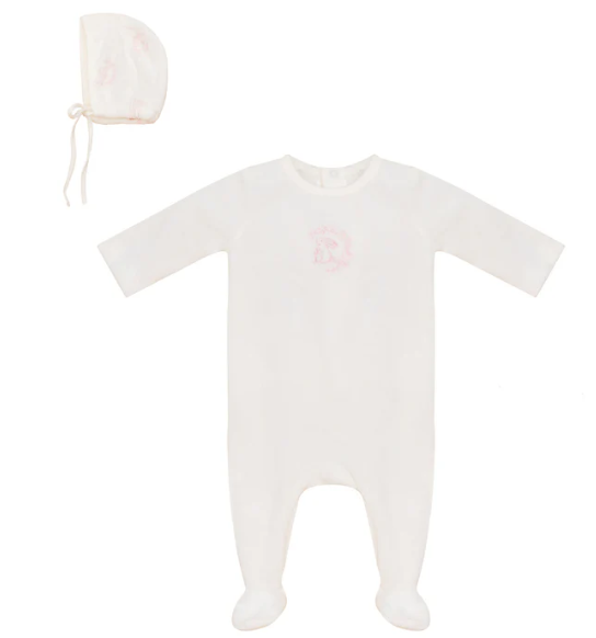 BUBANI VELOUR STRETCHIE W/HAT (1M-6M)