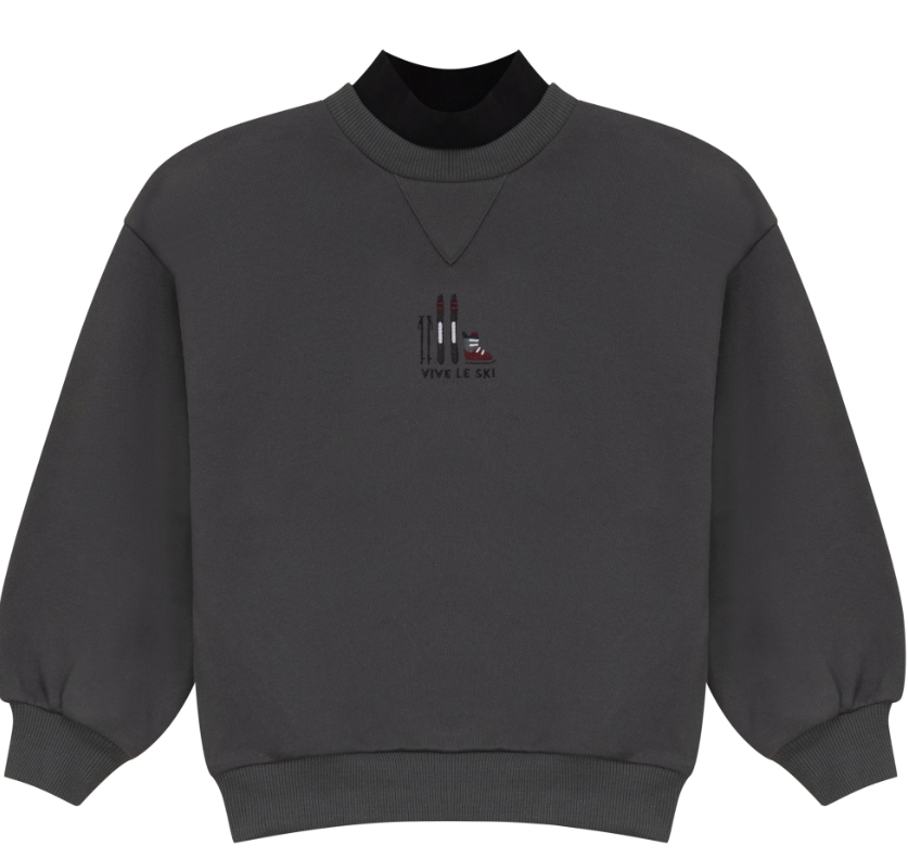 CALLA LILI SWEATSHIRT W/MOCKNECK (2-8Y)
