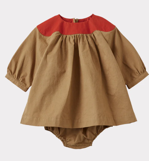 CARAMEL TAYLEN BABY DRESS (6M-2Y)